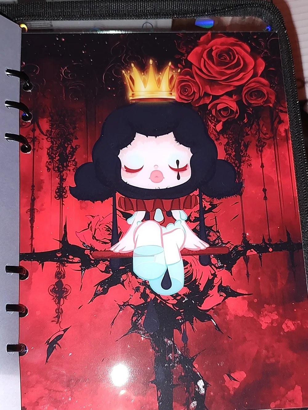 New! A5 Skullpanda Acrylic Shaker Notebook Gothic.